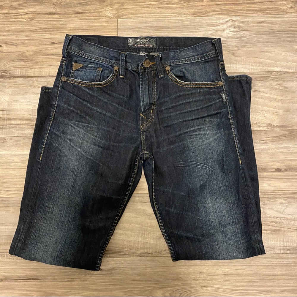 Silver SJC Women Grayson Heritage Stretch Cotton Denim Jean 31/32 Dark Blue Gift